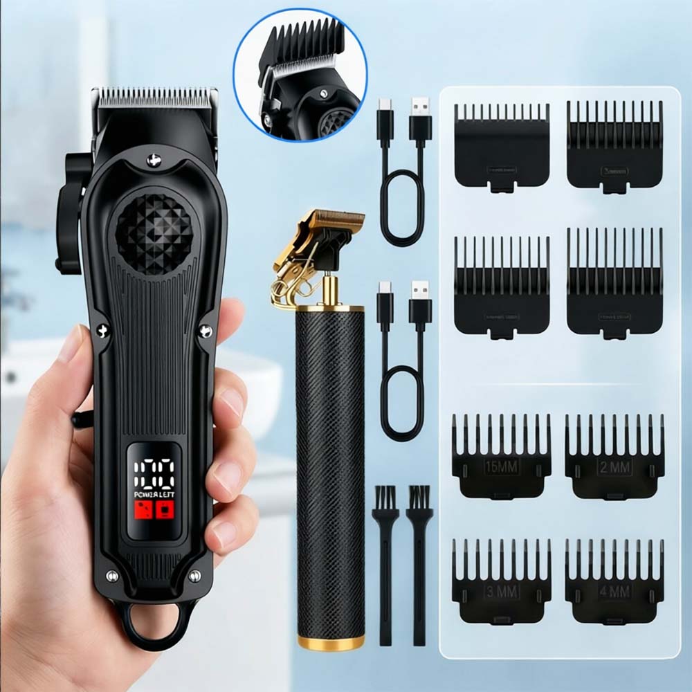 Men'S Grooming Blade - LED 디스플레이가 있는 전문가용 헤어 클리퍼,