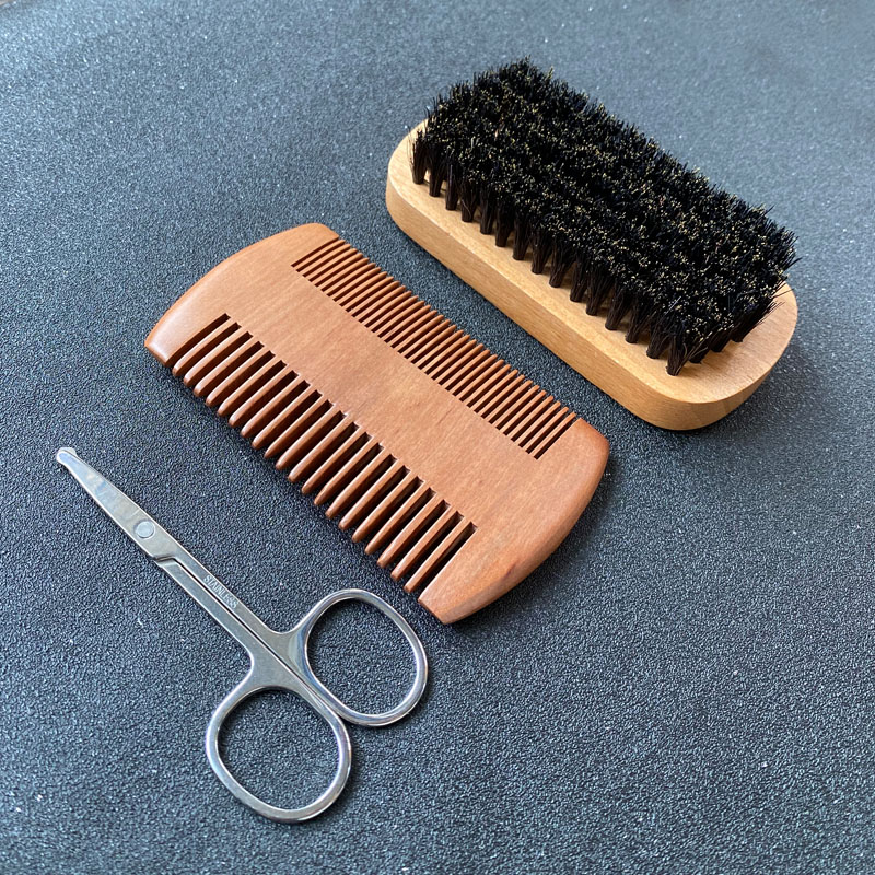 Mens Grooming Travel Kit - 남성용 수염 관리 세트, 수염 브러시,