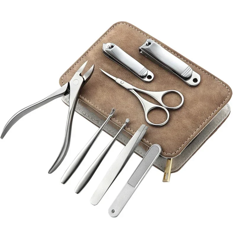 Mens Grooming Travel Kit - 전문 매니큐어 키트 스테인레스 스틸 네일