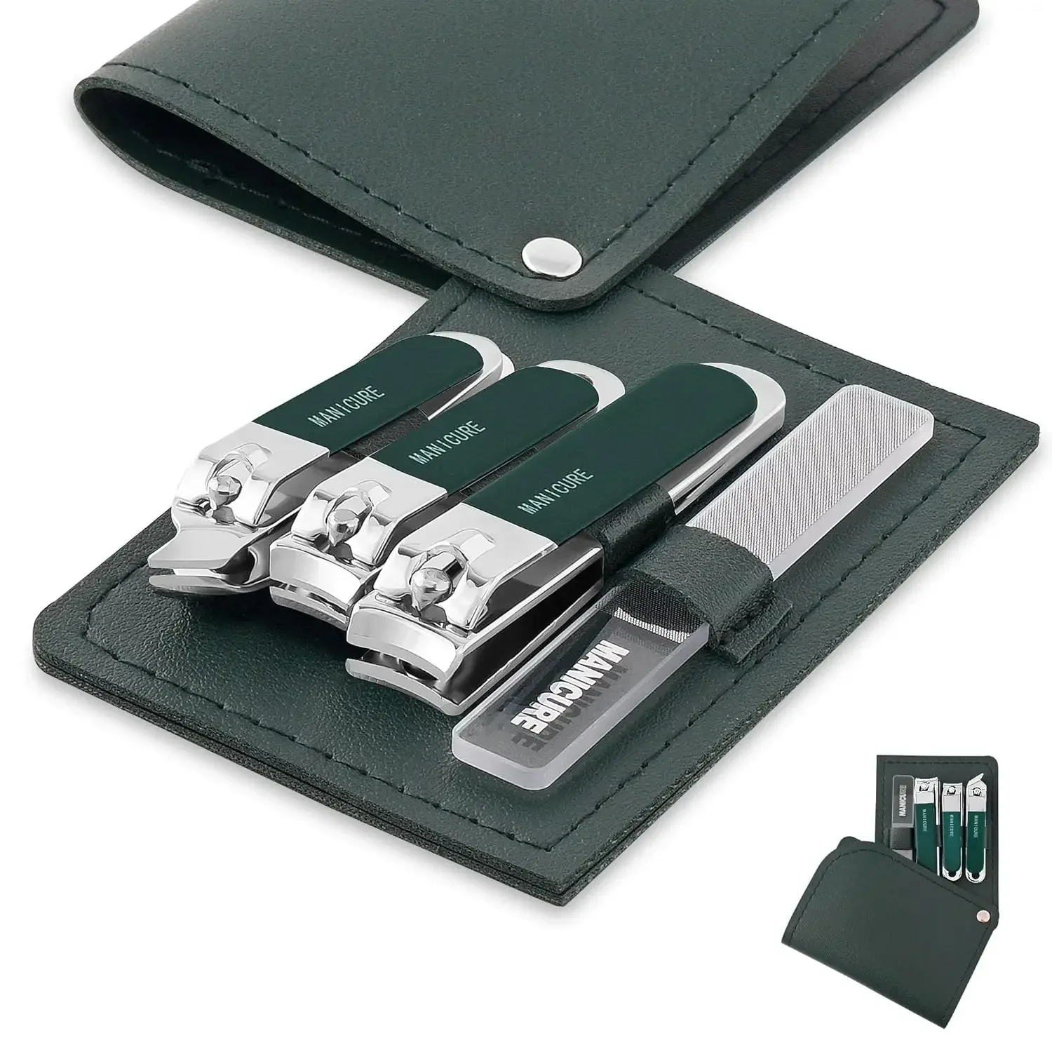 4종 스틸 손톱깎이 세트 여행용 매니큐어 그루밍 키트  - Mens Grooming Travel Kit 리뷰 및 가격