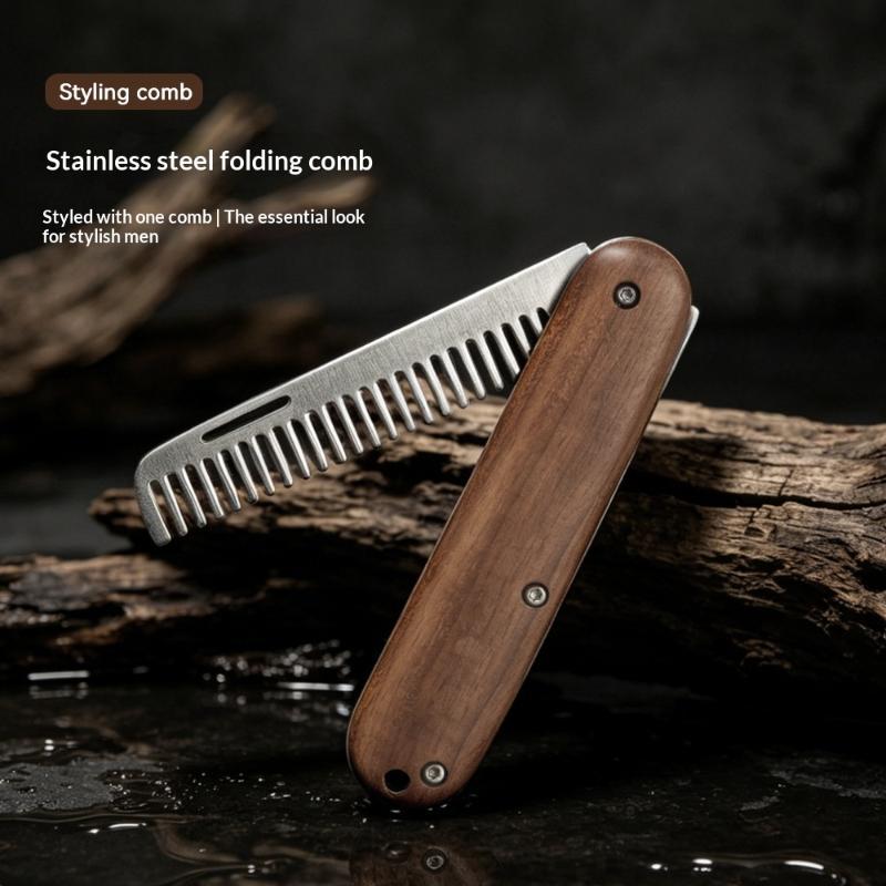 1개입 바버급 여행용 헤어/콧수염 빗, 원목&금속 접이 - Mens Grooming Travel Kit 리뷰 및 가격