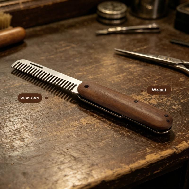 1개입 바버급 여행용 헤어/콧수염 빗, 원목&금속 접이 - Mens Grooming Travel Kit 리뷰 및 가격