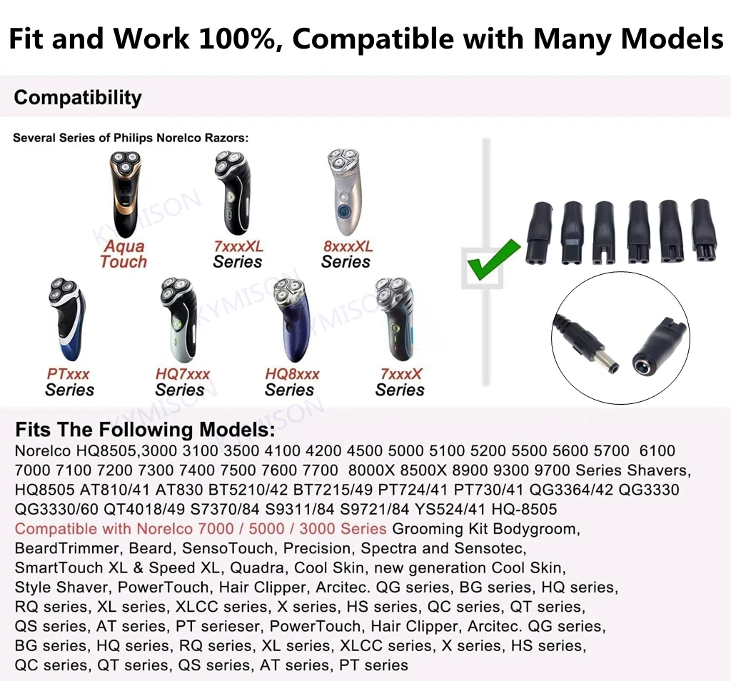 8PCS 교체용 전원 코드 5V 충전기 USB 어댑터  - Men'S Grooming Trimmer 리뷰 및 가격