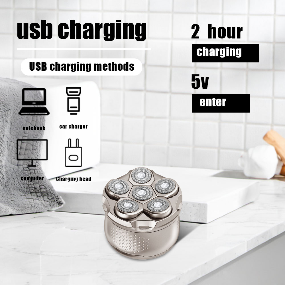 남성용 6헤드 전기 면도기, USB 충전식 대머리 트리 - Mens Grooming Travel Kit 리뷰 및 가격